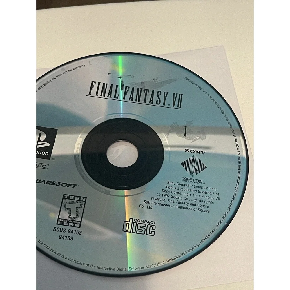 Final Fantasy VII PS1 (PlayStation) Discs 1 2 & 3 DISCS ONLY Untested